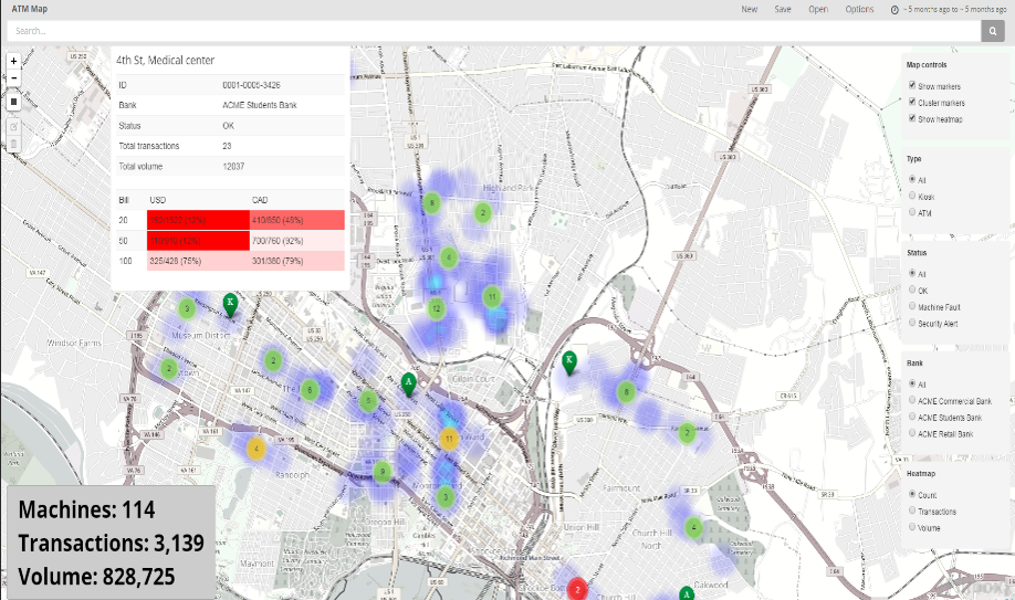 Cyber Attacks on Banks - SOC 3D ATM Dashboard